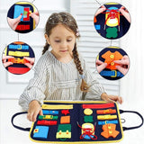 Children's Busy Board Dressing And Buttoning Learning Baby Early Education - MAXIME