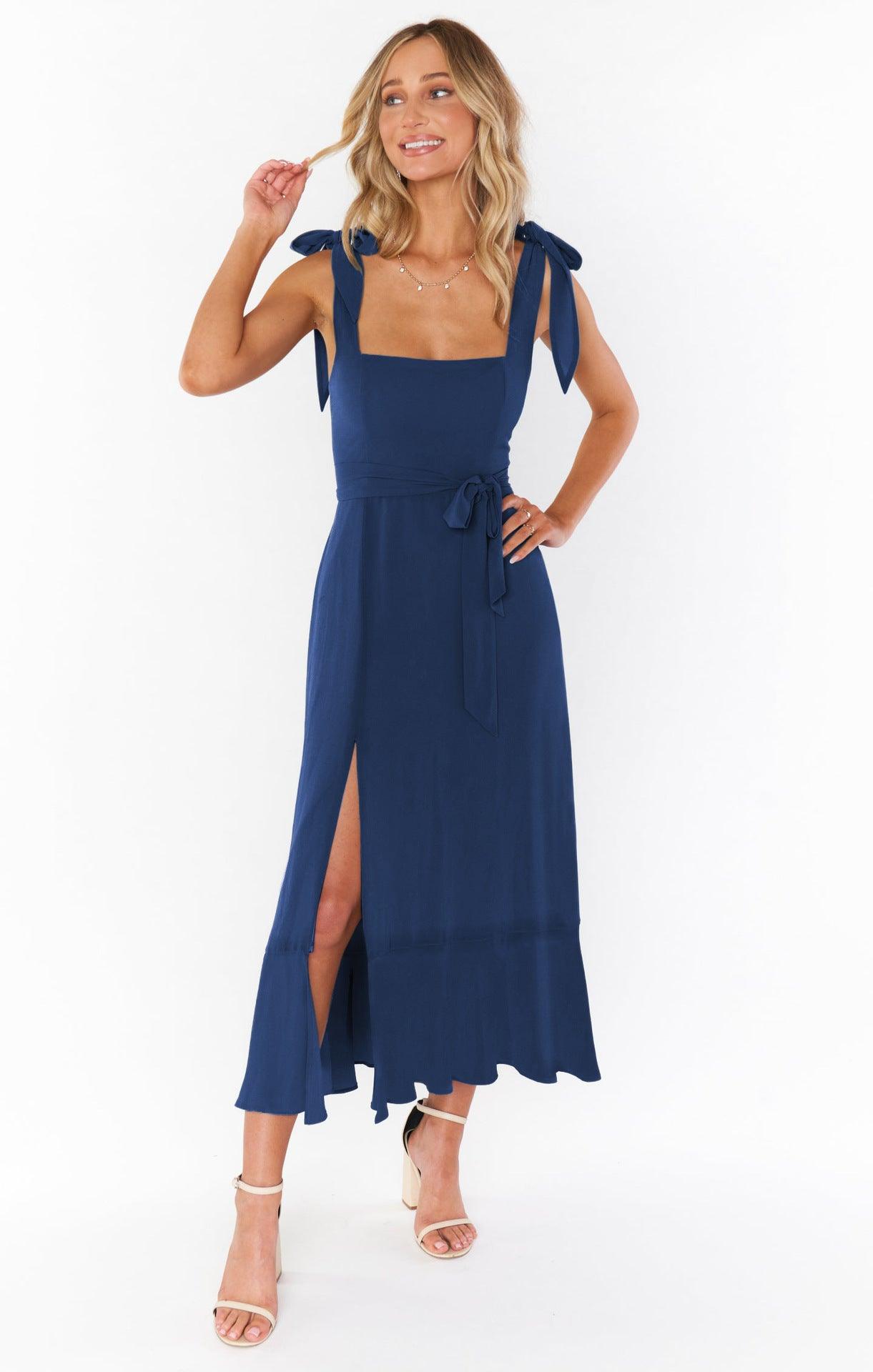 Women's Elegant Bridesmaid Square Neck Cocktail Party - MAXIME