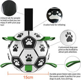 Dog Toys Interactive Pet Football Toys with Grab Tabs Dog Outdoor training Soccer Pet Bite Chew Balls for Dog accessories - MAXIME