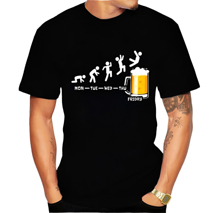 Men's And Women's T-shirt Beer - MAXIME