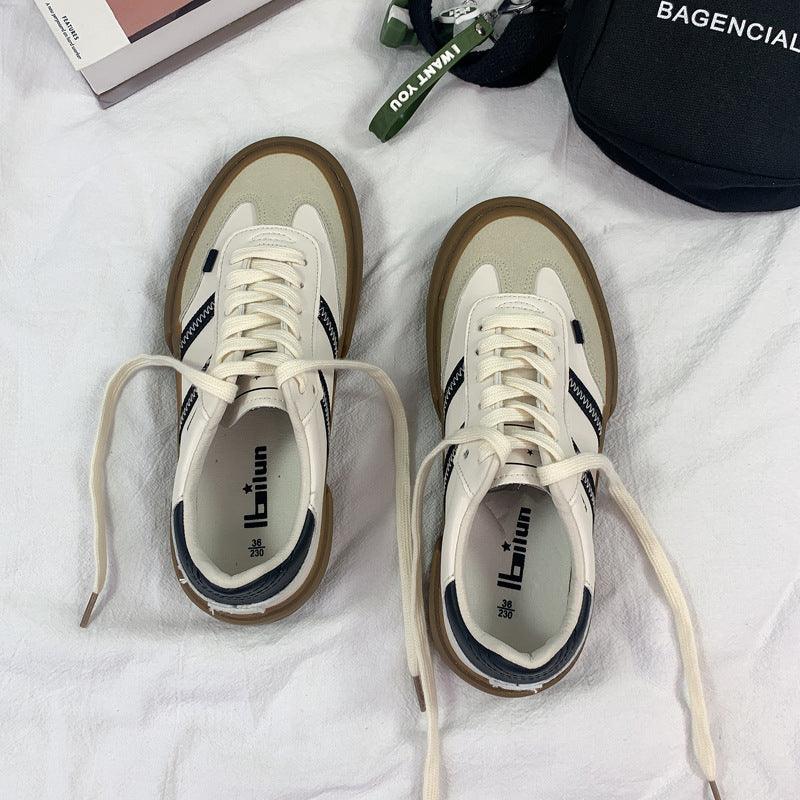 Leather Retro White Shoes Couple Style - MAXIME