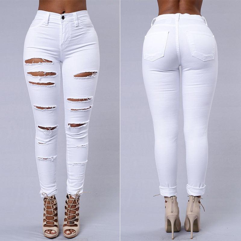 Jeans Women Skinny Trousers Casual High Waist Pencil Pants - MAXIME