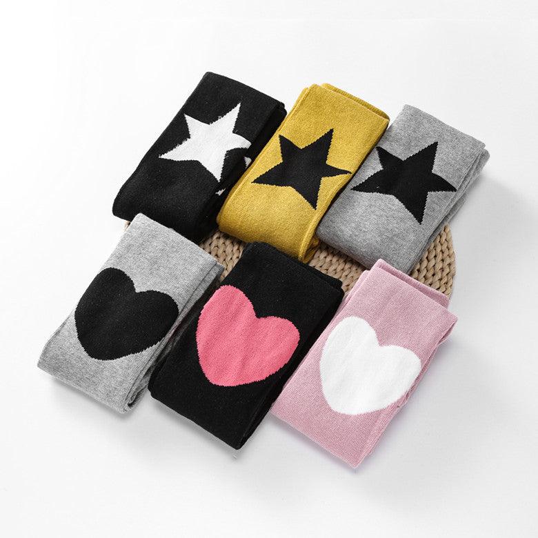 Children Pantyhose Cute Tertiary Color Love Girl Leggings - MAXIME