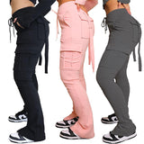 Cargo Pants With Pockets High Waist - MAXIME