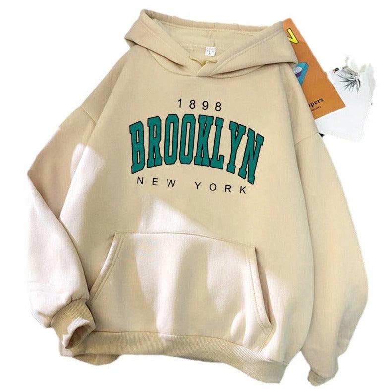 1898 Brooklyn New York Printed Women Hoodie - MAXIME